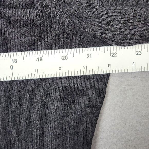 Sarah Spencer Sweater Womens 2X Gray Merino Wool V Neck 3/4 Sleeve Knit - Picture 3 of 11